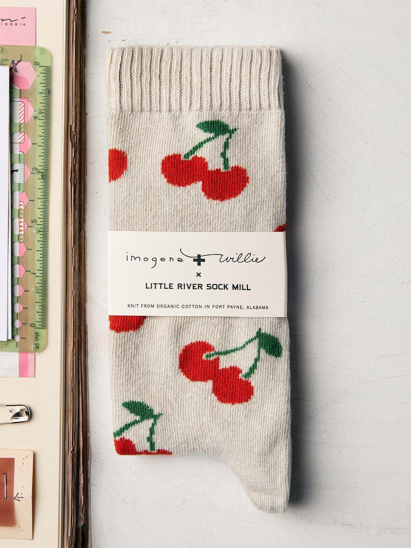 the "cherry" sock - Model