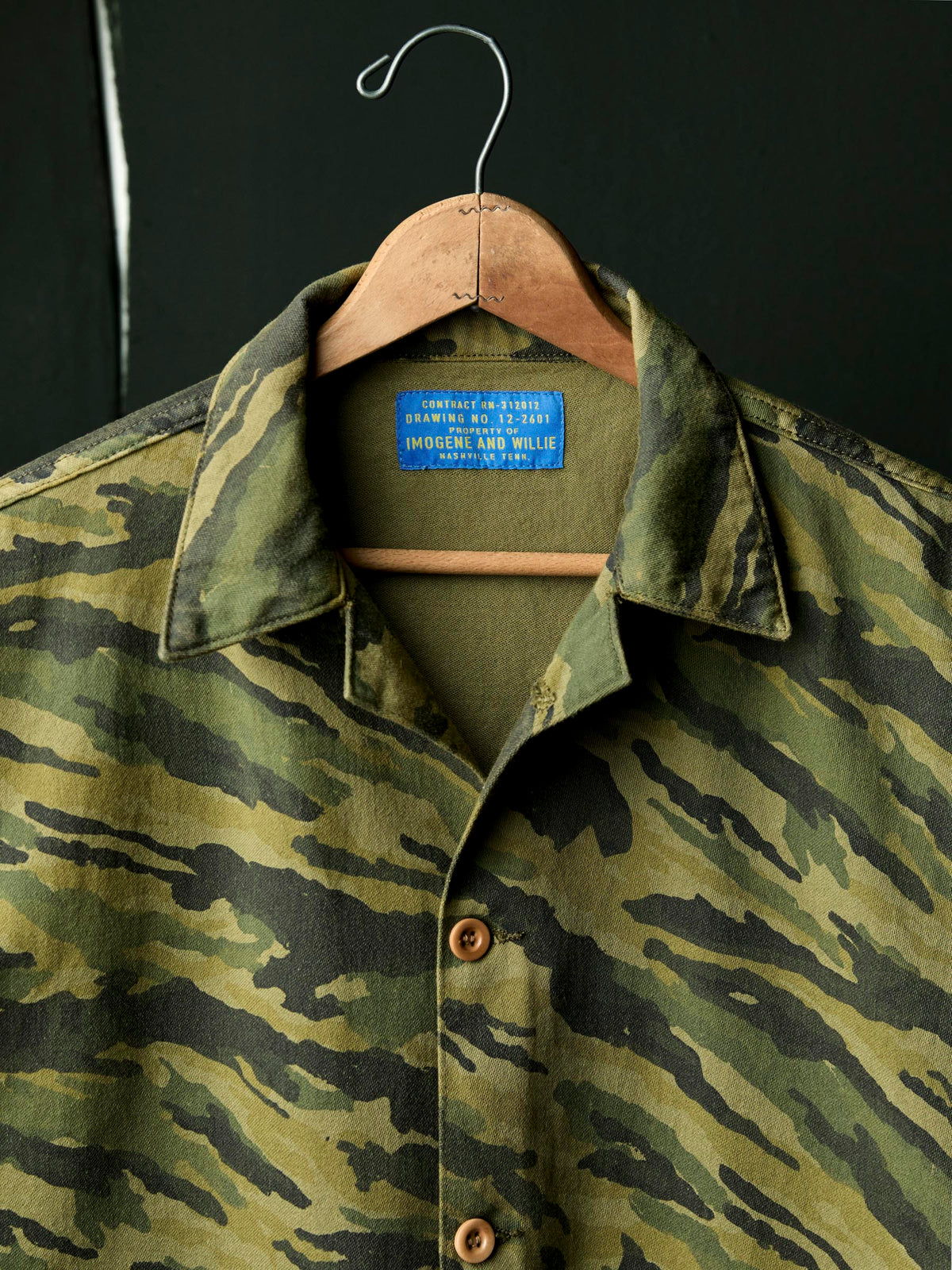 fatigue jacket in brushstroke camo