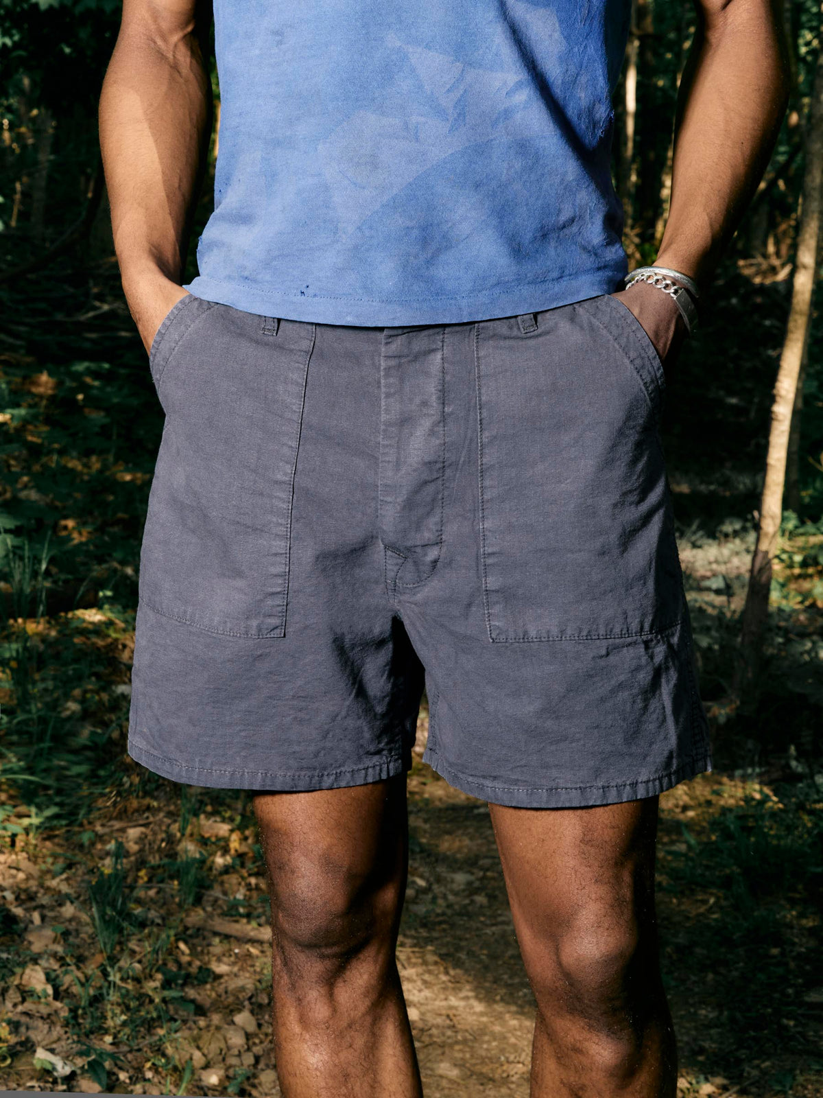 the ripstop fatigue short in sunfaded navy