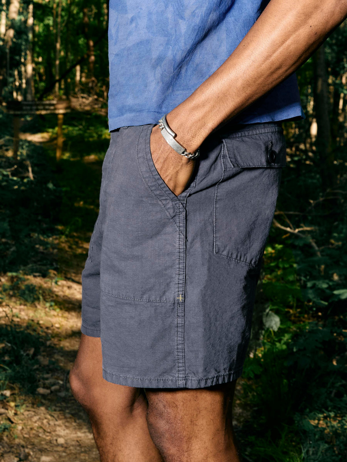 the ripstop fatigue short in sunfaded navy