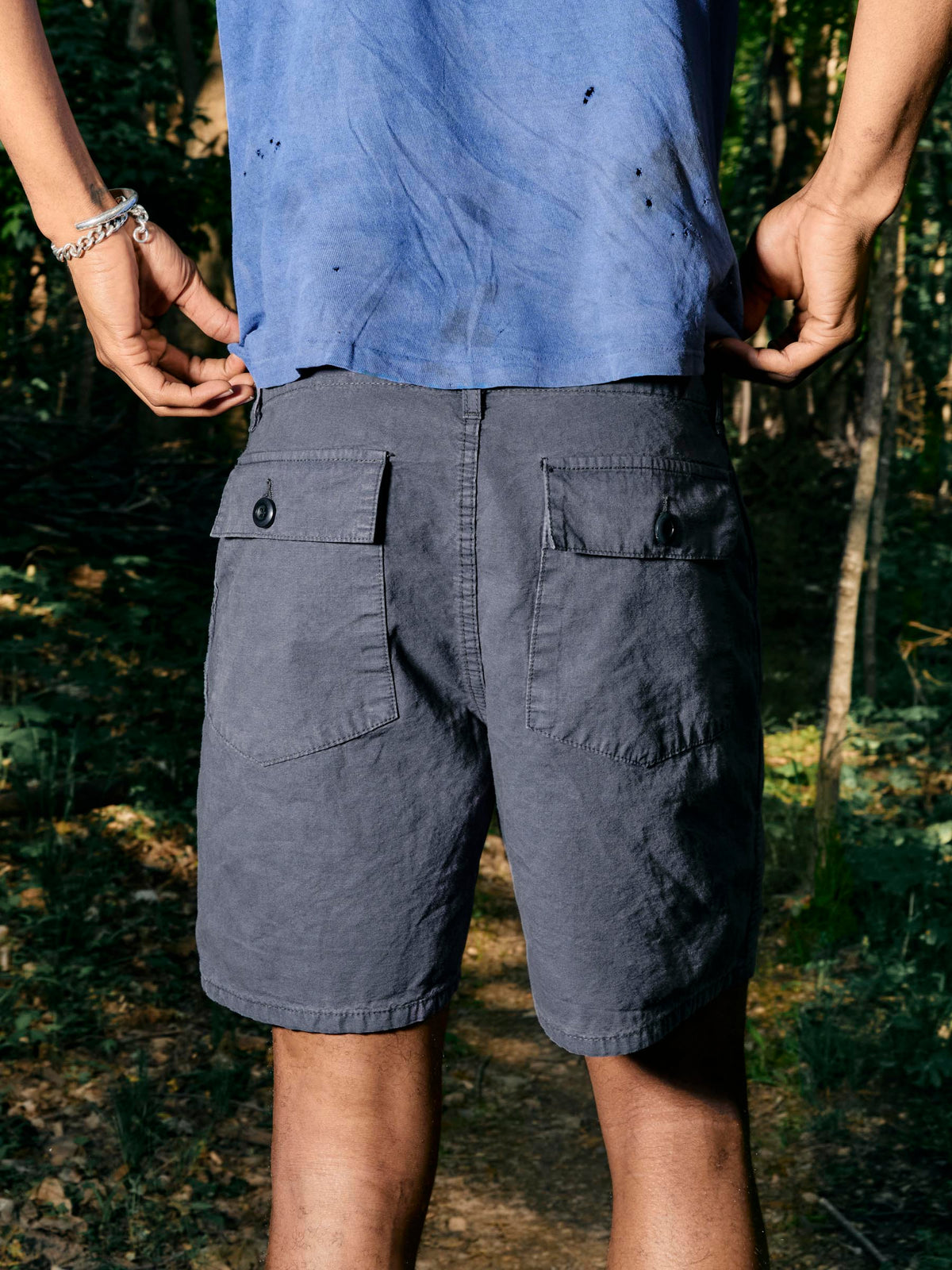 the ripstop fatigue short in sunfaded navy