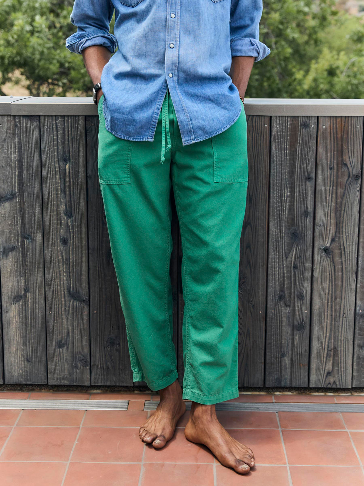 ventura chore pant in jade