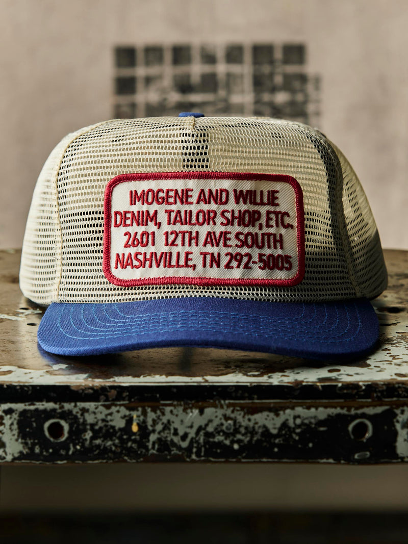 the "tailor shop" mesh trucker