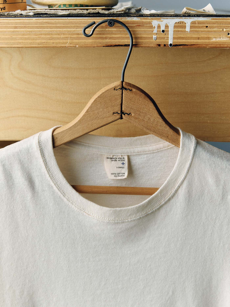 the cotton project tee in vintage white (2-pack) - Model