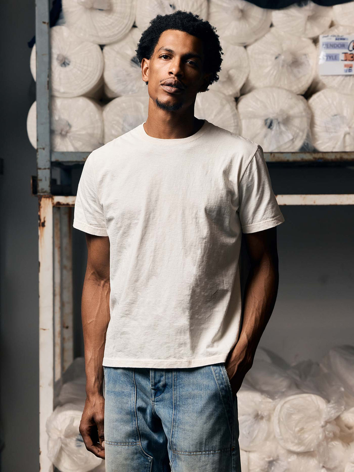 the cotton project tee in vintage white (2-pack)