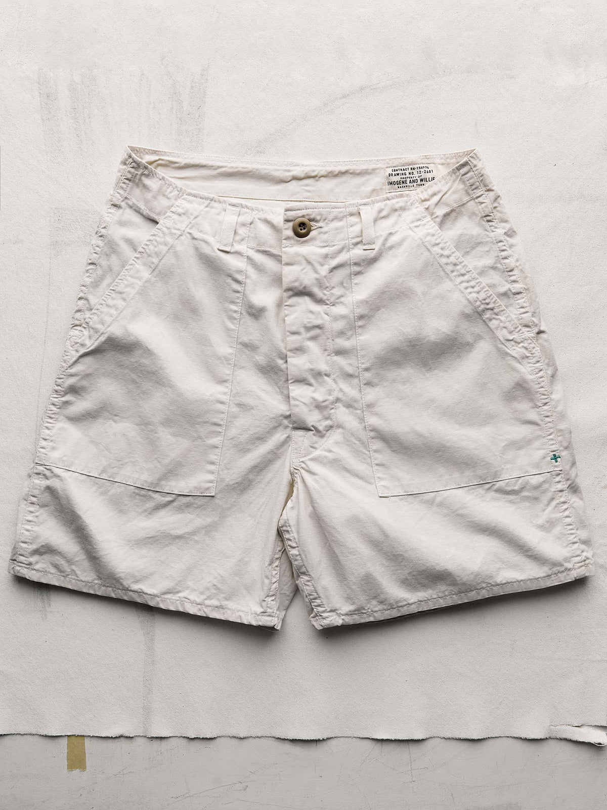 the ripstop fatigue short in stone